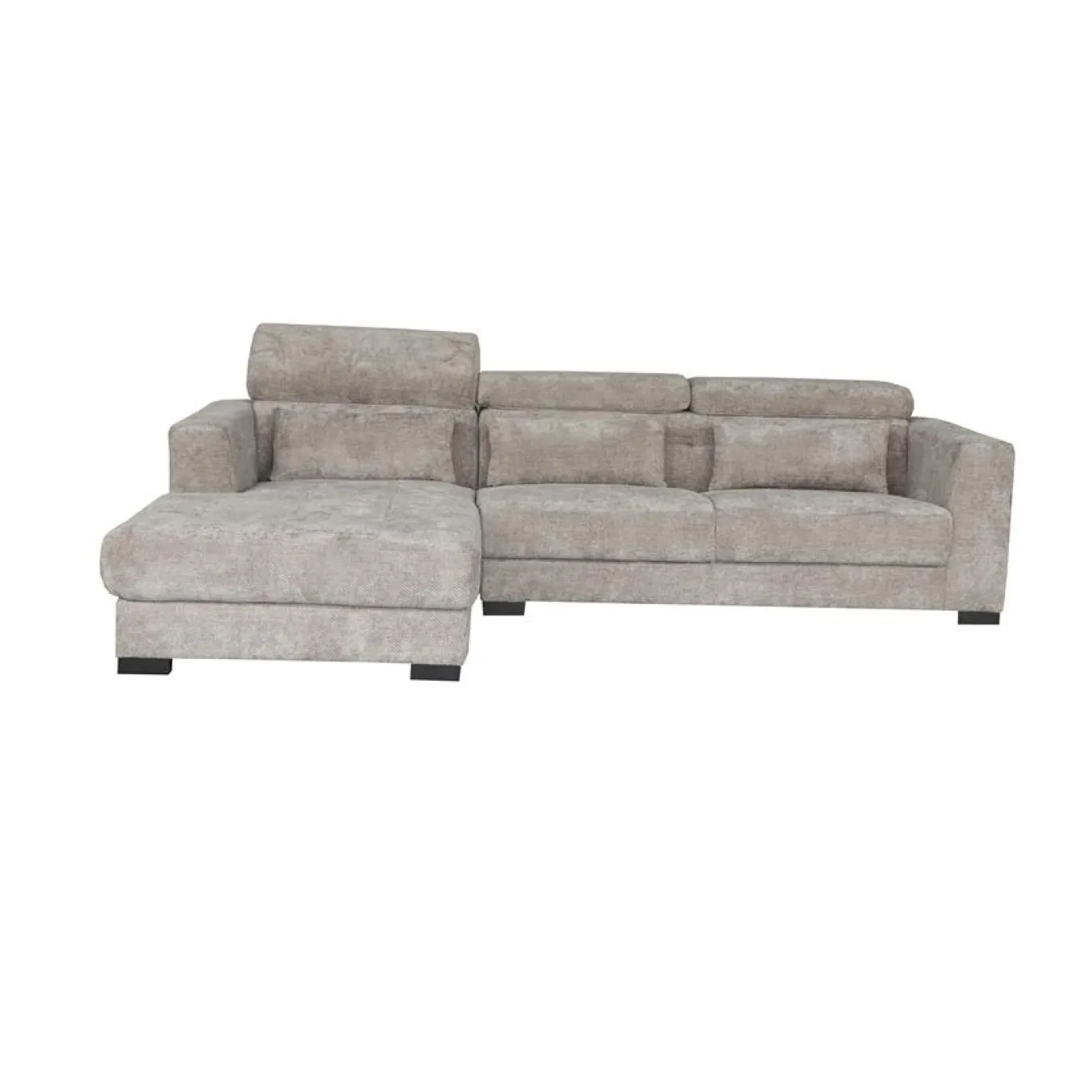 Tower Living Bank Brighton Chaise L + 3-ar Fabric 17 Taupe