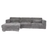 Tower Living Bank Brighton Chaise L + 3-ar Fabric 19 Lichtgrijs