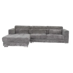 Tower Living Bank Brighton Chaise L + 3-ar Fabric 19 Lichtgrijs