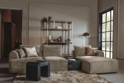 Tower Living Bank Canterbury 2,5-al Zits + Chaise Longue R Mona 120 Taupe