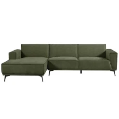Tower Living Bank Leeds 2,5-ar Zits + Chaise Longue L City 355 Bottle Groen