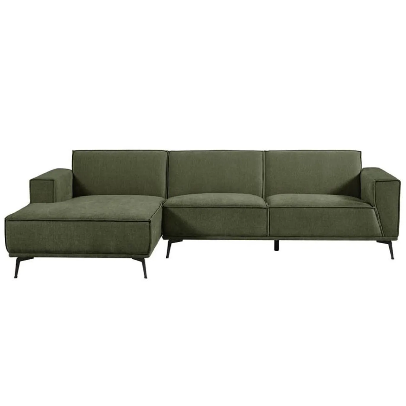 Tower Living Bank Leeds 2,5-ar Zits + Chaise Longue L City 355 Bottle Groen