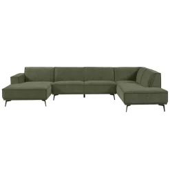 Tower Living Bank Leeds Chaise L 2,5-zits Ottoman R City 355 Bottle Groen