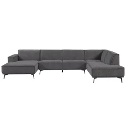 Tower Living Bank Leeds Chaise L 2,5-zits Ottoman R City 464 Black Blue