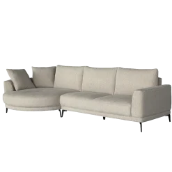 Tower Living Bank Prescot 2,5-zits-al + Chaise R Sahara 120 Zand