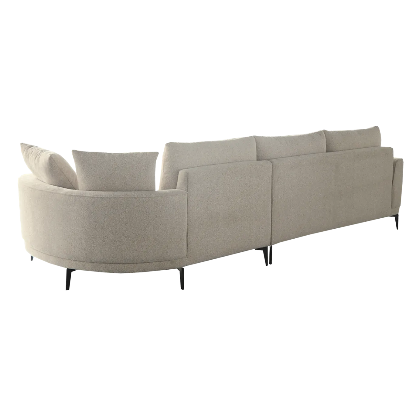 Tower Living Bank Prescot 2,5-zits-al + Chaise R Sahara 120 Zand