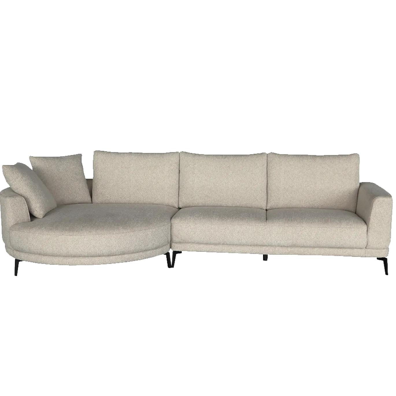 Tower Living Bank Prescot 2,5-zits-ar + Chaise L Sahara 120 Zand