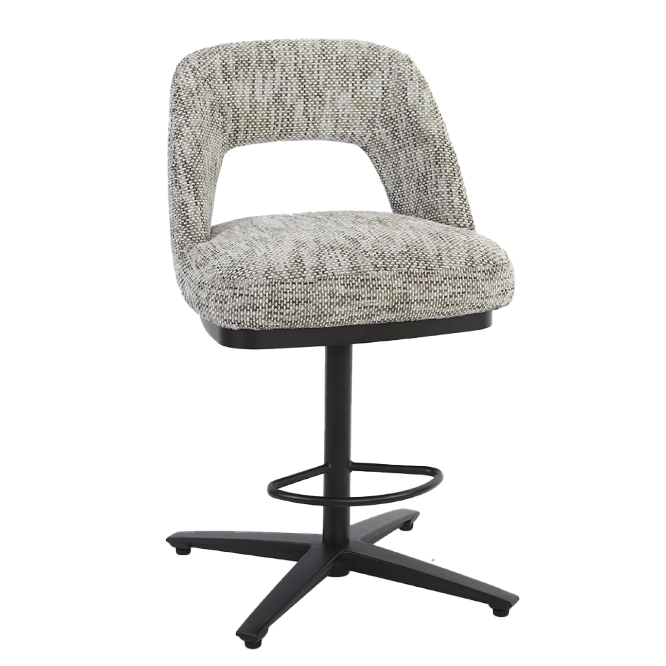 Tower Living Barstoel Caldes Ted 8 Wit/Grijs Draaibaar