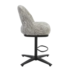 Tower Living Barstoel Caldes Ted 8 Wit/Grijs Draaibaar