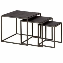 Tower Living Bijzettafel Fanna Set Van 3 50cm Grijs