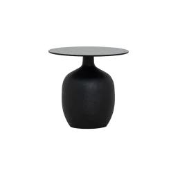 Tower Living Bijzettafel Vigo Glas Zwart 45cm