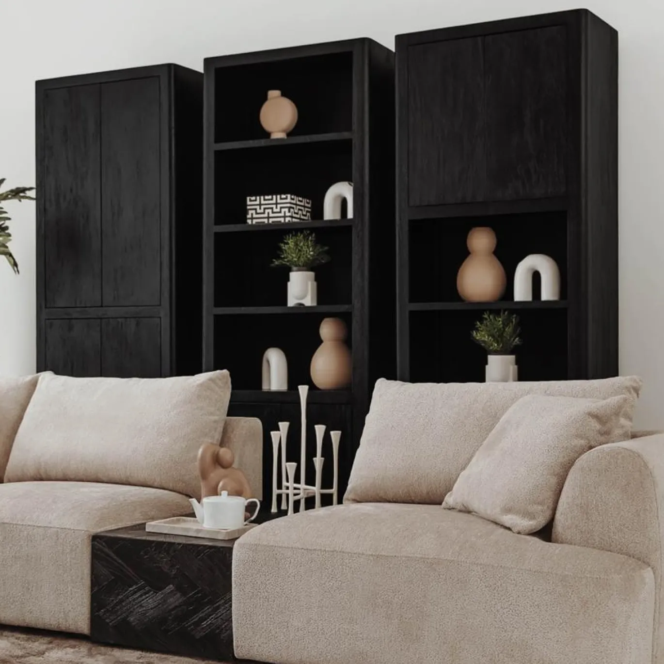Tower Living Boekenkast Tenna Zwart