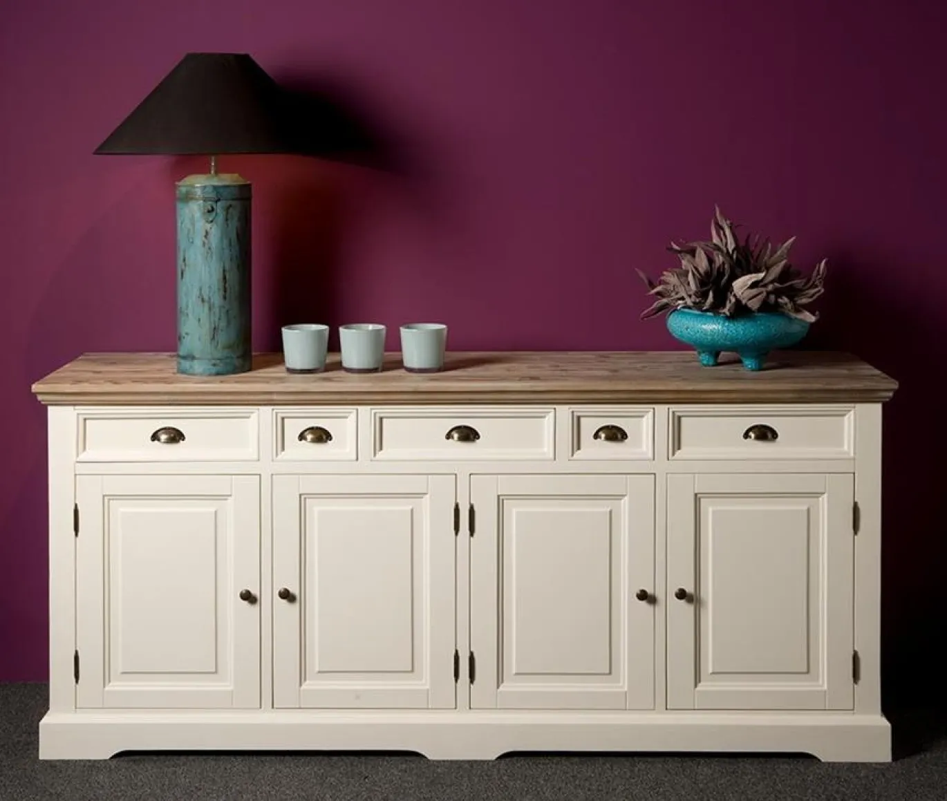 Tower Living Dressoir Fleur 200cm Wit