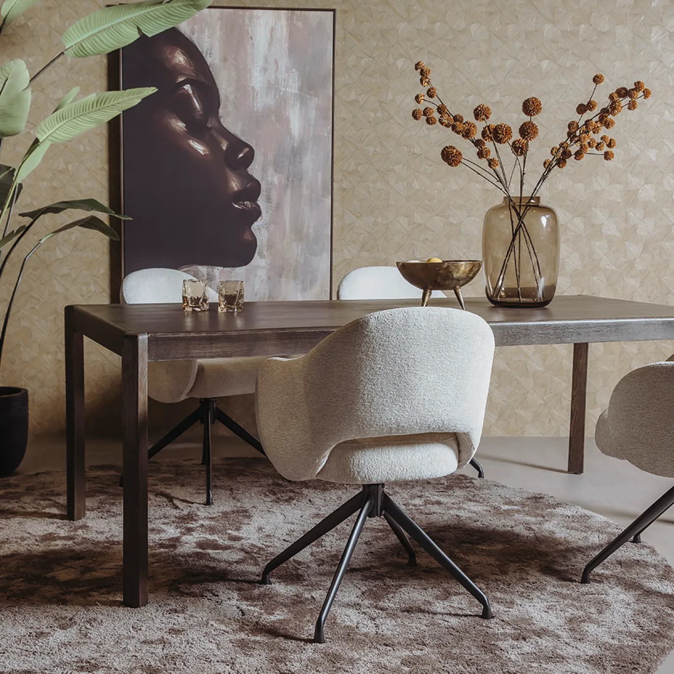 Tower Living Eetkamertafel Amalfi Basalt 180cm