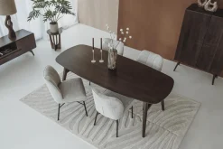 Tower Living Eetkamertafel Aura Espresso Deens Ovaal 160cm
