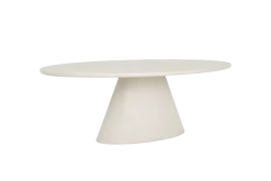Tower Living Eetkamertafel Mello Ovaal Wit 240cm