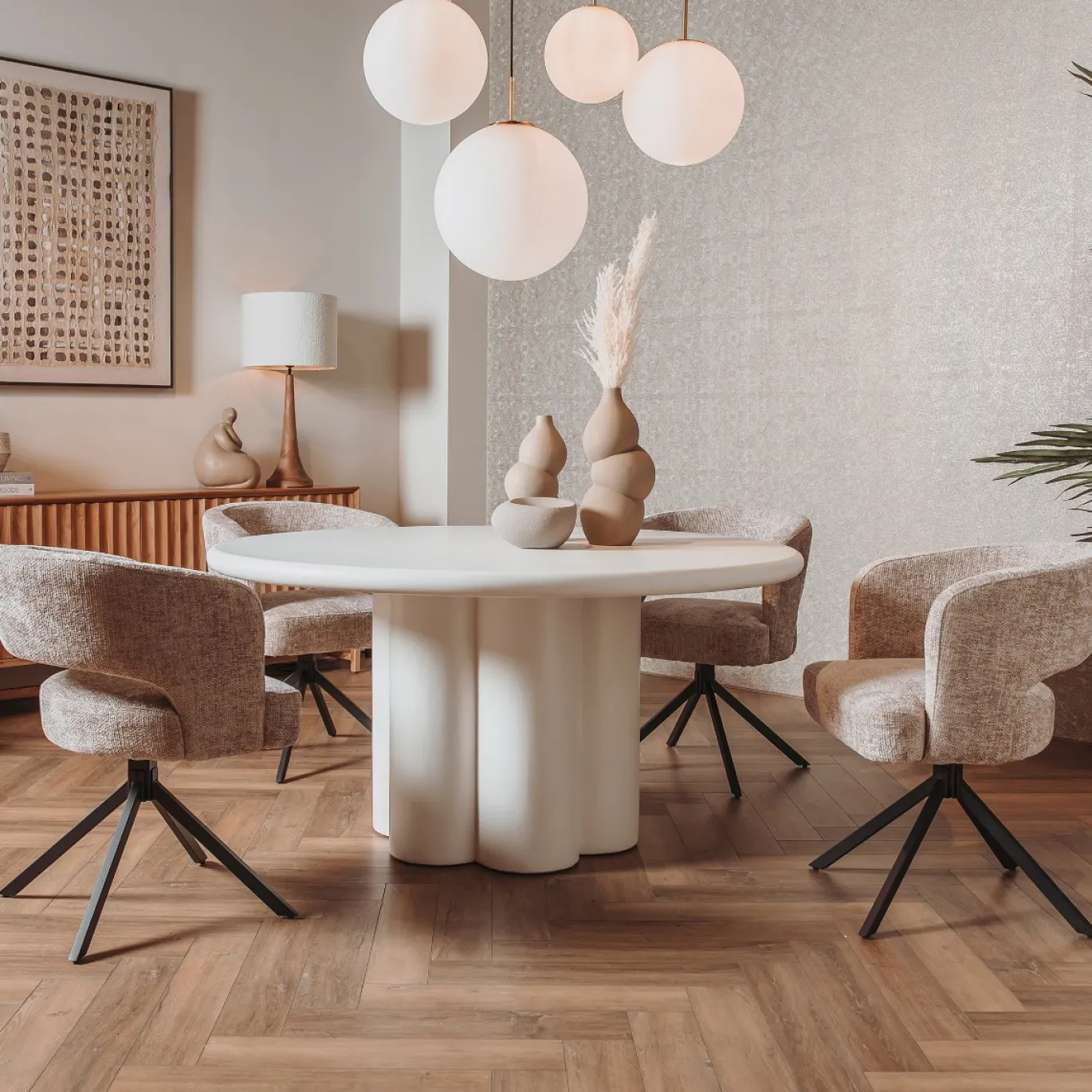 Tower Living Eetkamertafel Melzo Wit 150cm