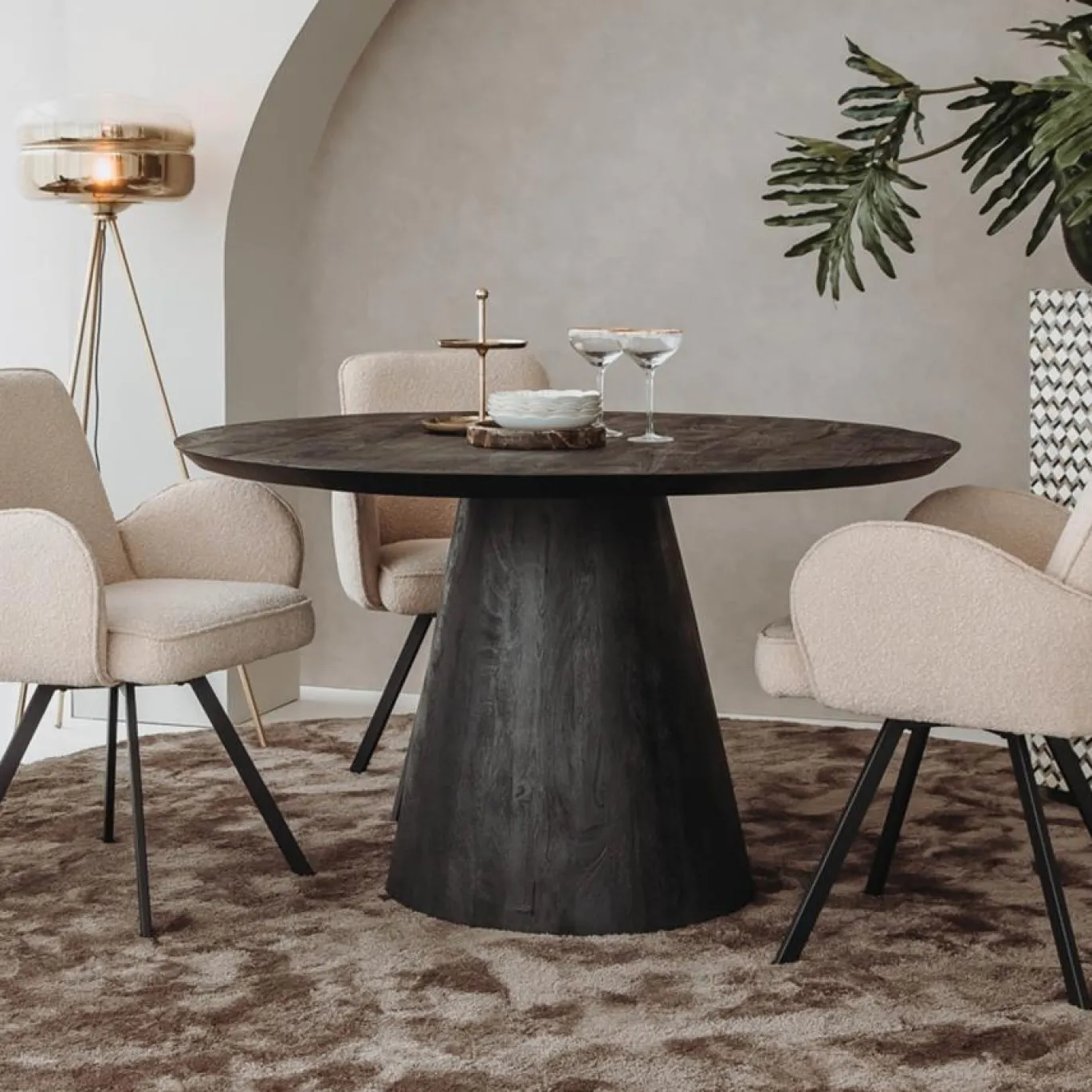 Tower Living Eetkamertafel Premana 150cm Zwart