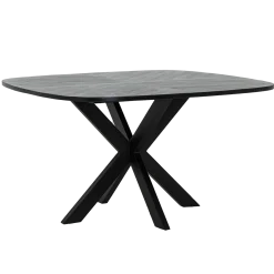 Tower Living Eetkamertafel Silvi Zwart 130cm