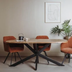 Tower Living Eetkamertafel Silvi 180cm Naturel