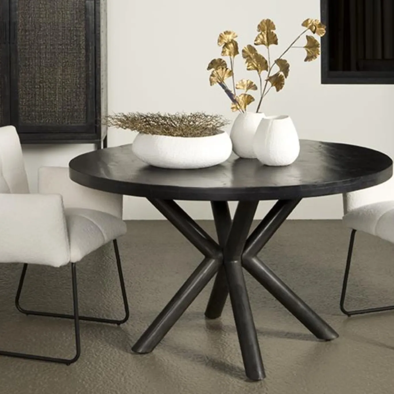 Tower Living Eetkamertafel Selva 130cm Zwart