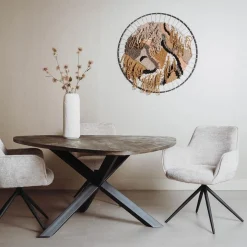 Tower Living Eetkamertafel Trivero 150cm Bruin
