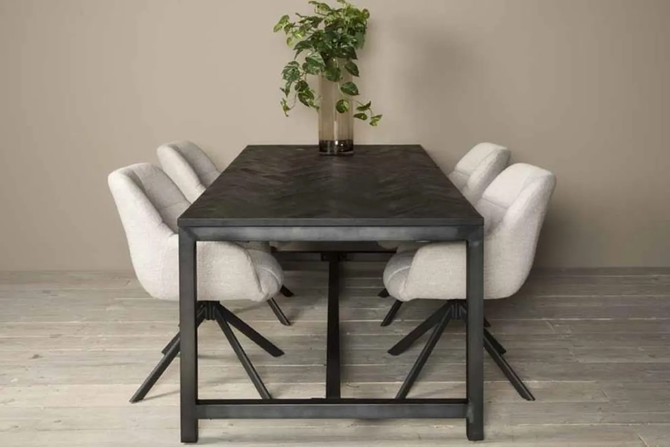 Tower Living Eetkamertafel Ziano 160cm Zwart
