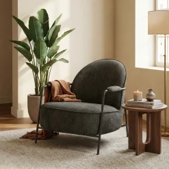 Tower Living Fauteuil Amelia Stof Haga 16 Charcoal