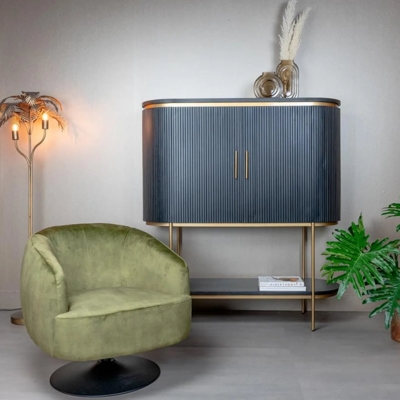 Tower Living Fauteuil Barga Bliss 19 Groen (draaibaar)