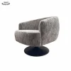 Tower Living Fauteuil Barga Stof Ted 8 Wit-grijs (draaibaar)
