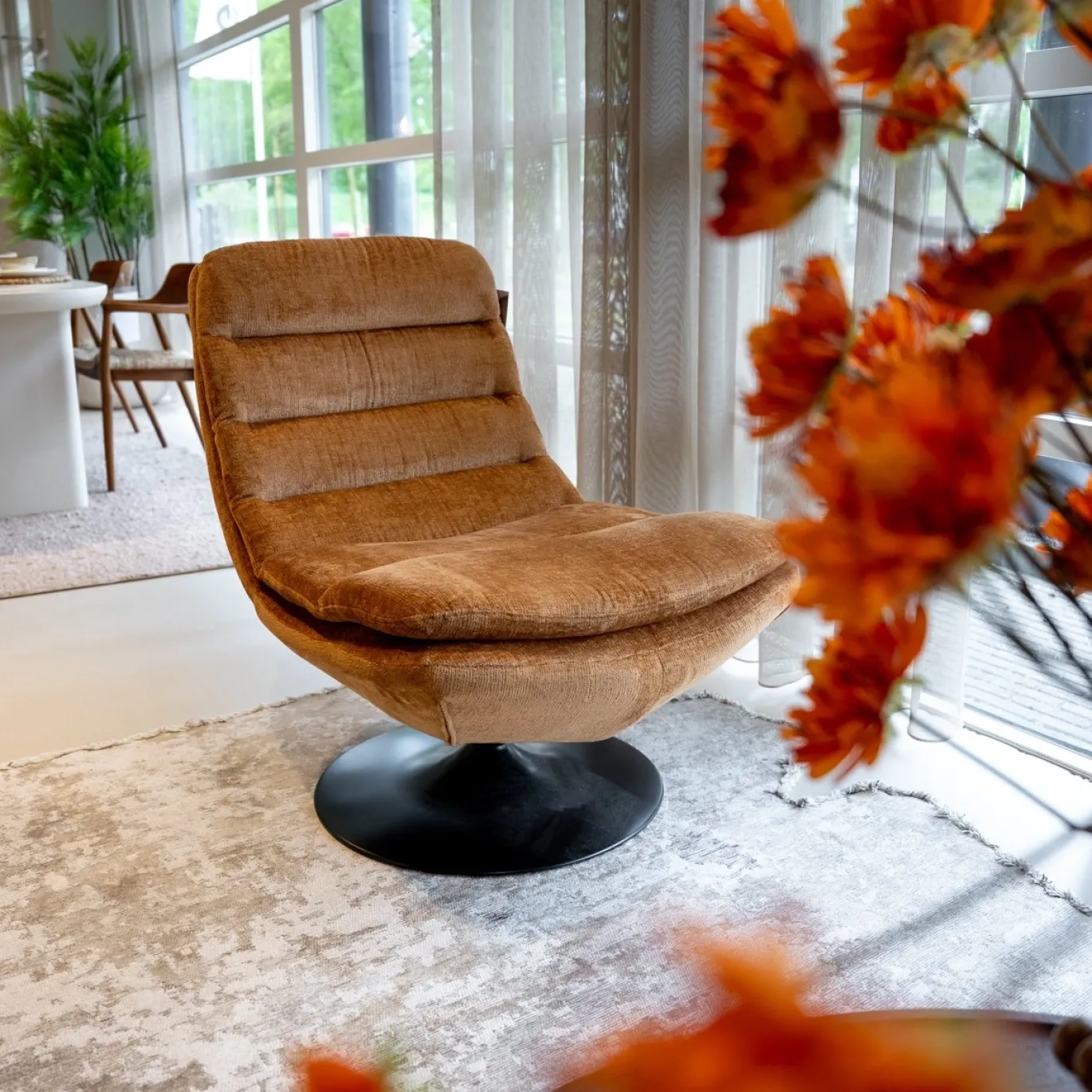 Tower Living Fauteuil Marano Harmony 56 Caramel Bruin (draaibaar)
