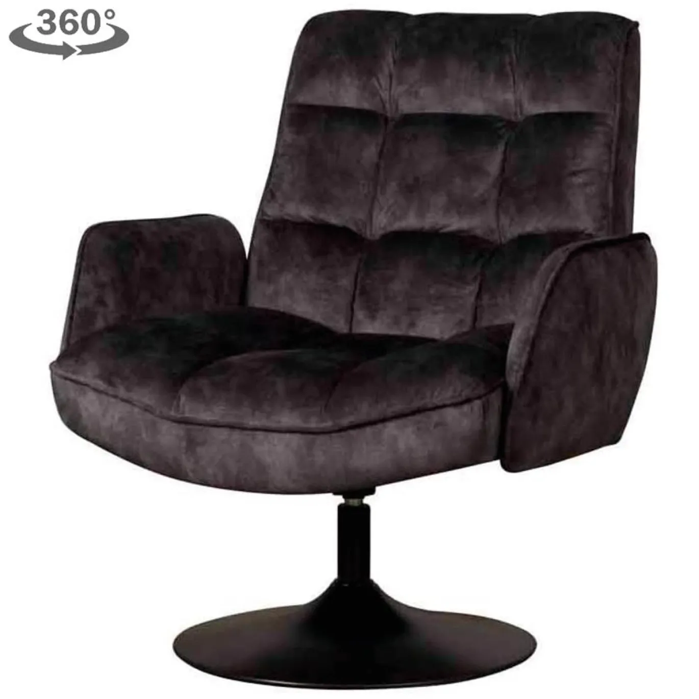 Tower Living Fauteuil Tropea Adore Donkergrijs 29 (draaibaar)
