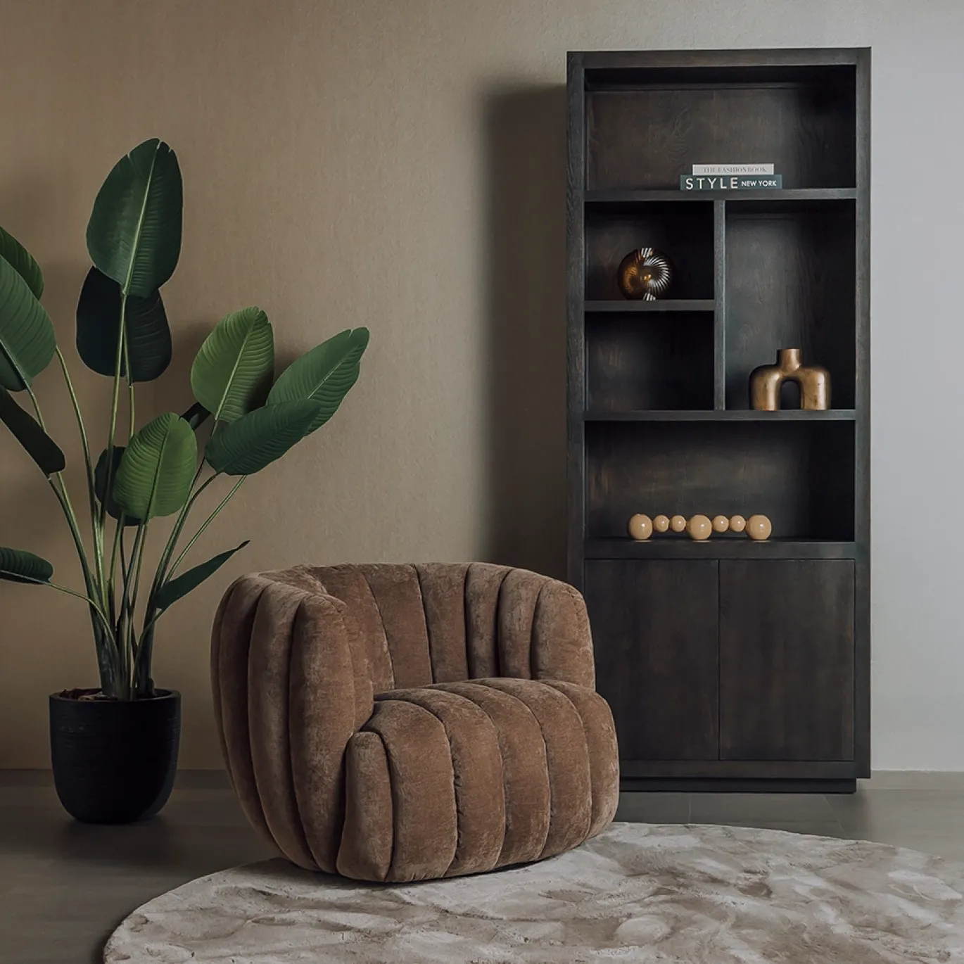 Tower Living Fauteuil Verdi Maloy 38 Mokka Draaibaar