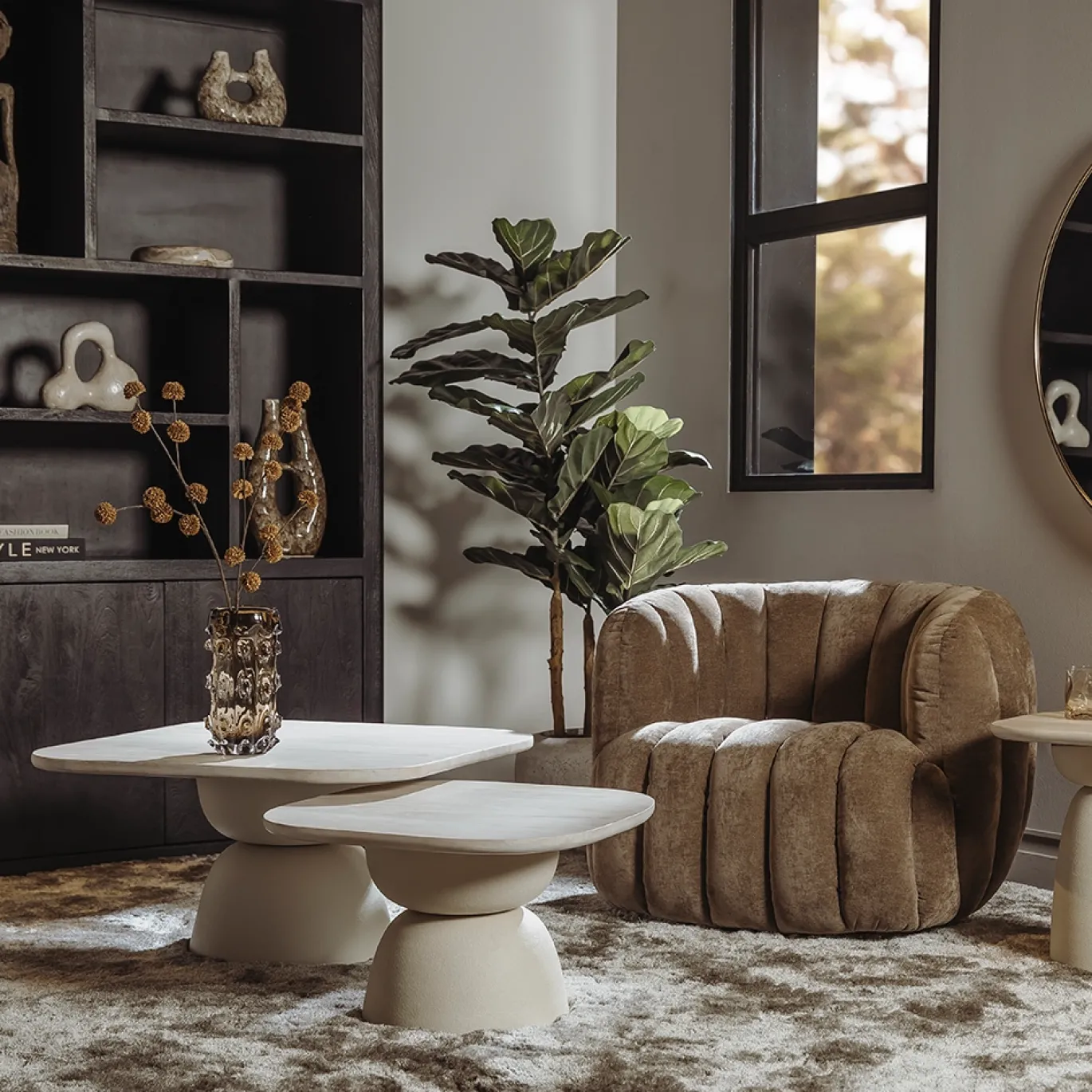 Tower Living Fauteuil Verdi Maloy 38 Mokka Draaibaar