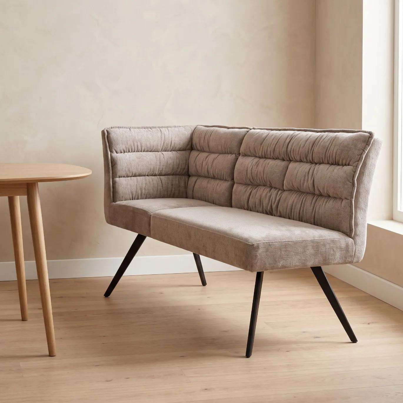 Tower Living Hoekbankje Rosora Rechts 165cm Beige