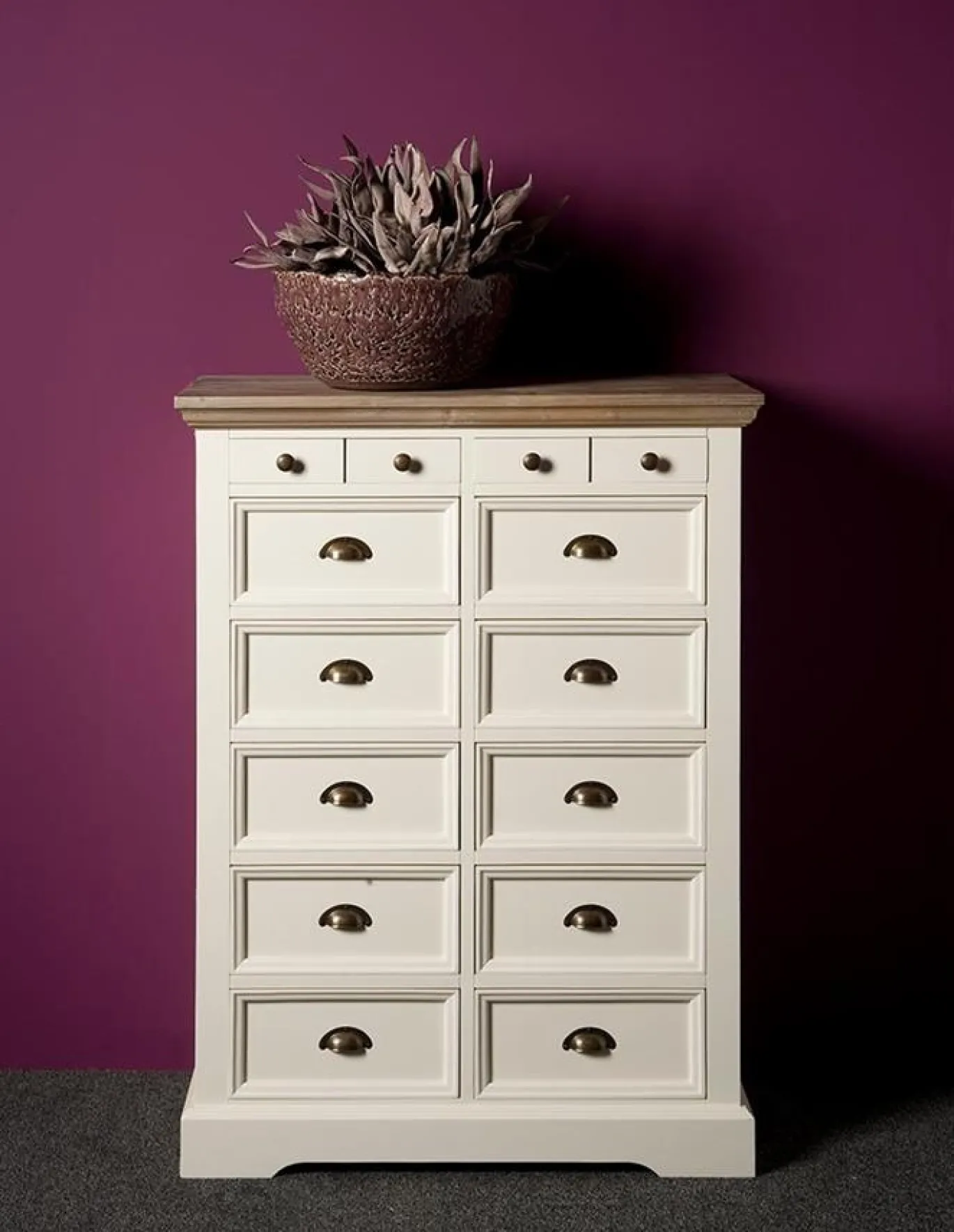 Tower Living Ladekast Fleur 88cm Wit