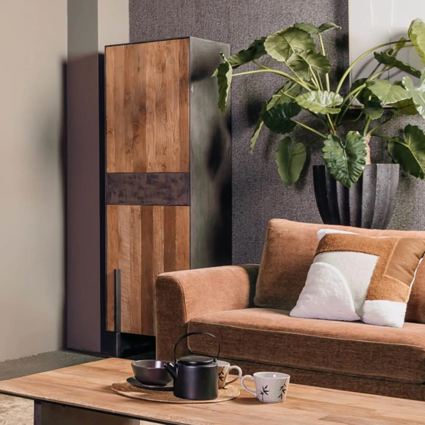 Tower Living Opbergkast Ora 57cm Bruin Links