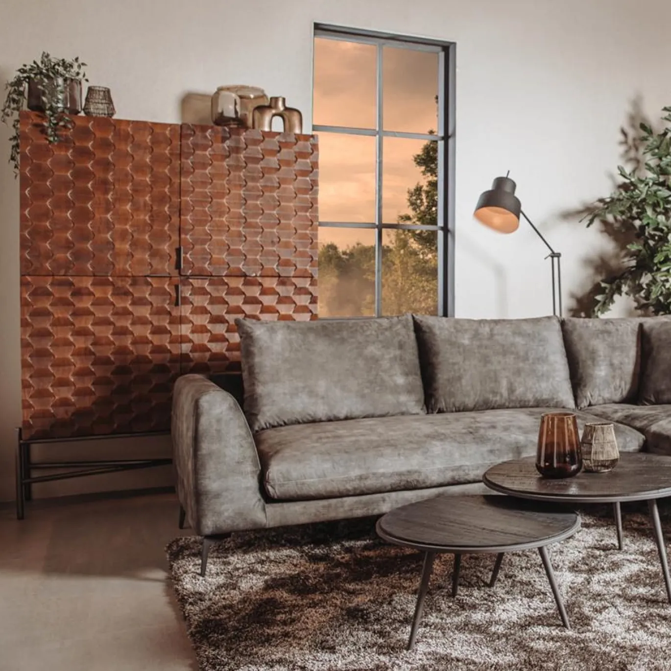 Tower Living Opbergkast Paola 130cm Bruin