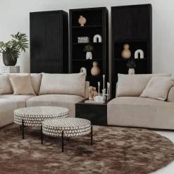 Tower Living Opbergkast Tenna 80cm Zwart 4-deurs