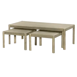 Tower Living Salontafel Amalfi En Bijzettafel (set) Whitewash Vanaf 50cm