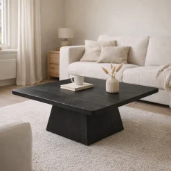 Tower Living Salontafel Asti Vierkant Zwart 90cm