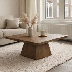 Tower Living Salontafel Asti Vierkant Bruin 90cm