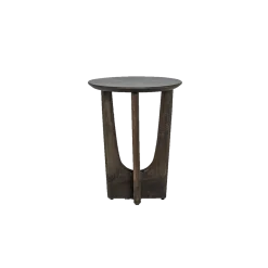 Tower Living Salontafel Fermo Rond Olijfbruin 40cm