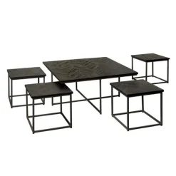 Tower Living Salontafel Via Set Vanaf 40cm Zwart
