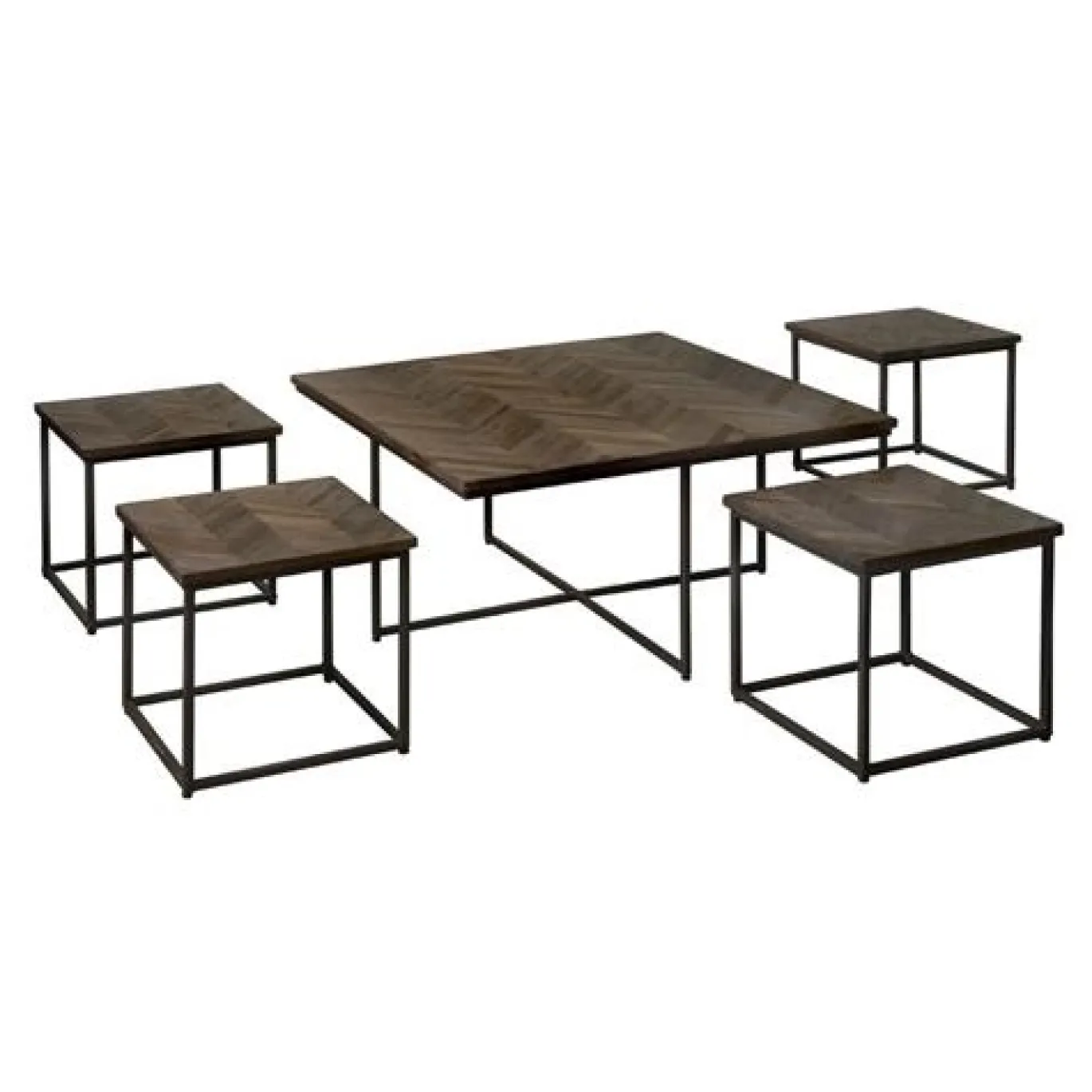 Tower Living Salontafel Via Set Vanaf 40cm Bruin
