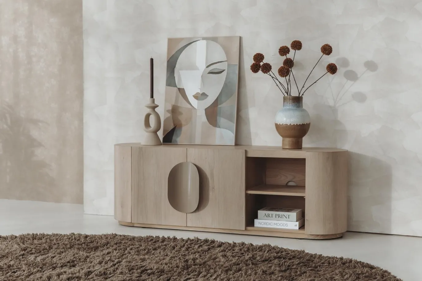 Tower Living Tv-meubel Allure Whitewash 150cm