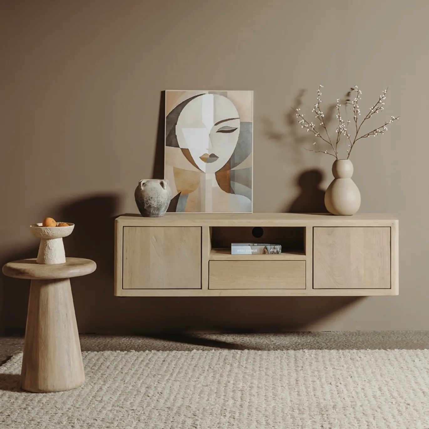 Tower Living Tv-meubel Tenna Naturel 150cm