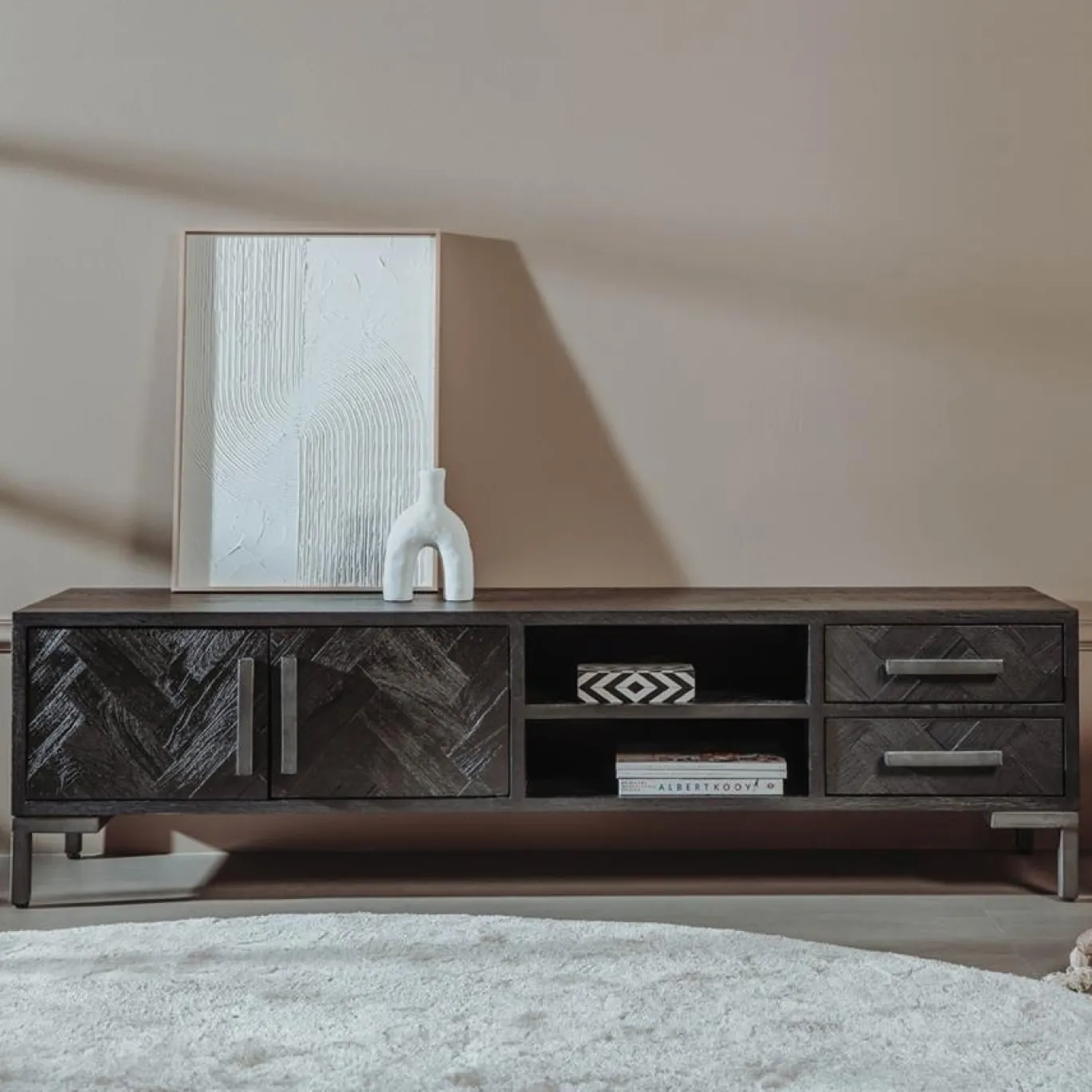 Tower Living Tv-meubel Ziano 185cm Zwart