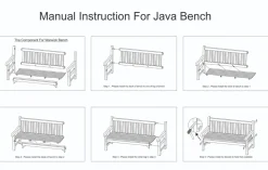 Tuinbank Teakhout Java 120cm - Giga Meubel