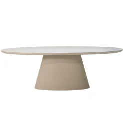 Tuintafel Cleo Ovaal Beige 160cm - Giga Meubel